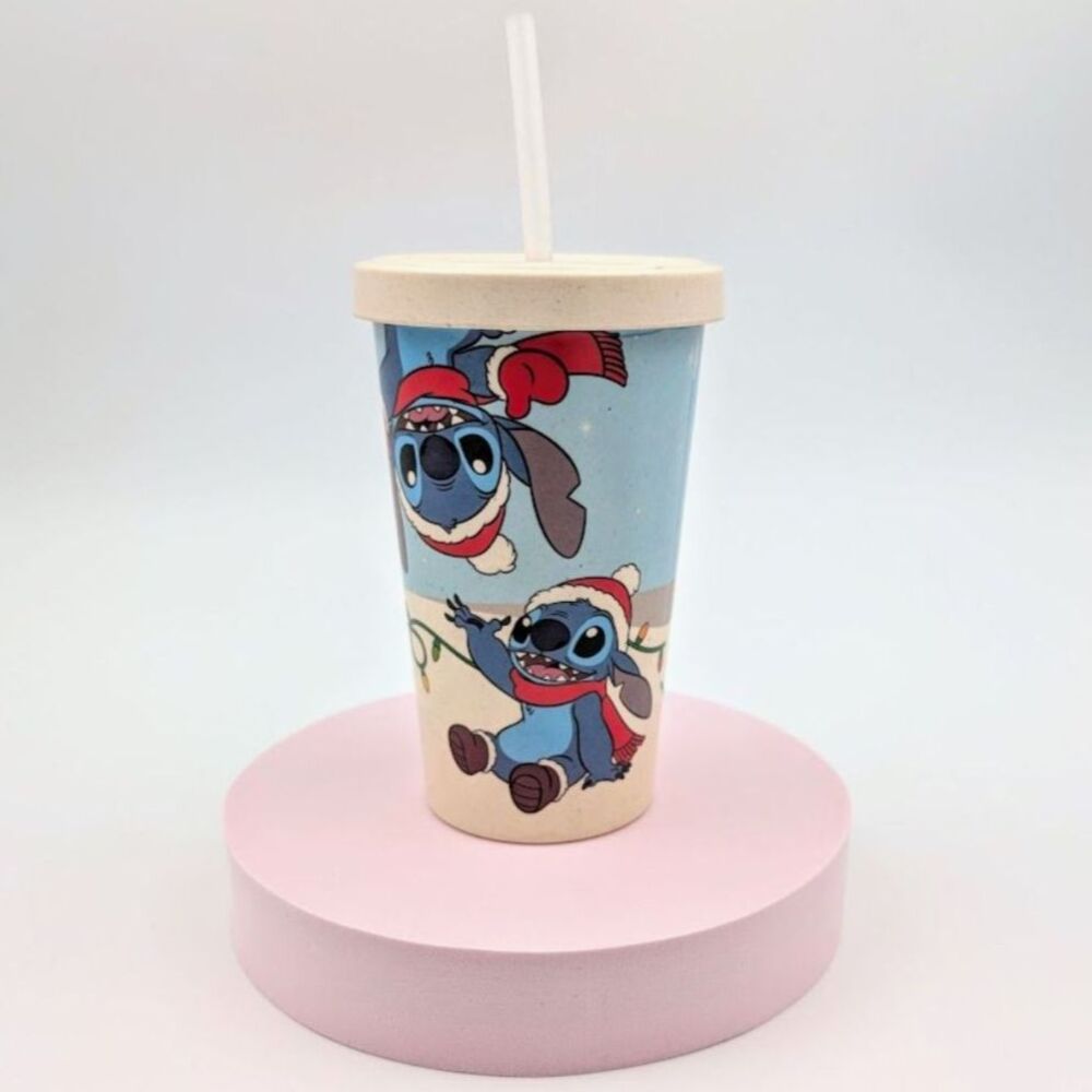 Disney Lilo & Stitch Christmas Santa Tumbler Eco Friendly Bamboo Fiber